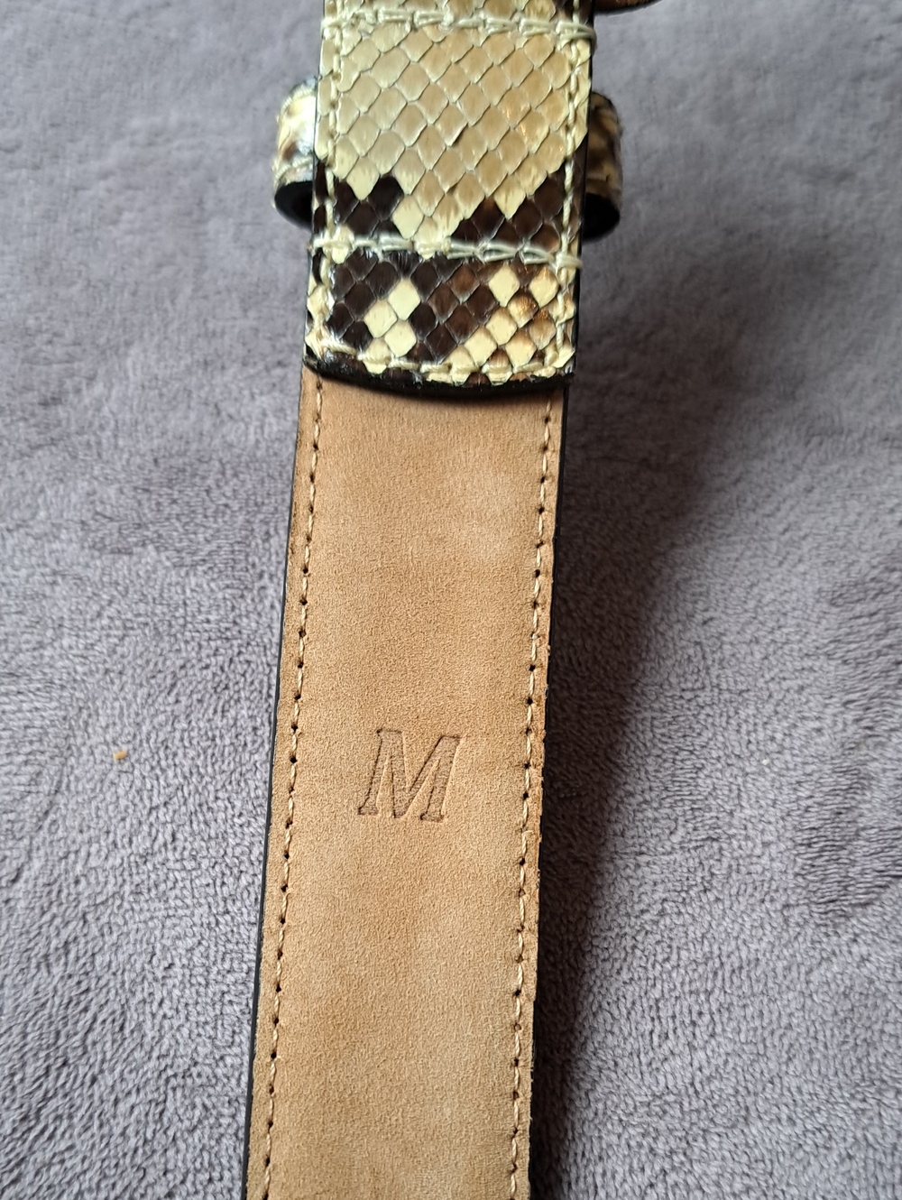 Vintage Python Leather Belt - Picture 5 of 7